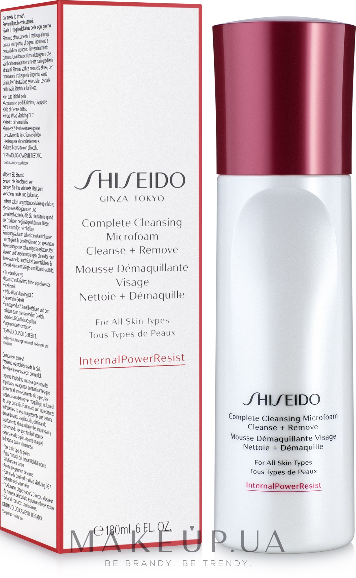 Очищающая пенка для снятия макияжа - Shiseido Complete Cleansing Microfoam  — фото 180ml