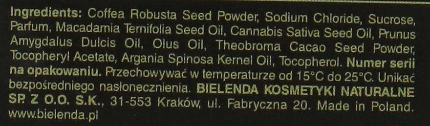 Кофейный скраб с коноплей - BodyBoom Cannabis Oil Coffee Scrub — фото N7