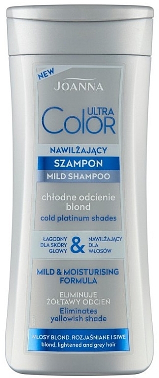 Шампунь для нейтралізації жовтизни волосся "М'яка та зволожувальна формула" - Joanna Ultra Color Shampoo Mild And Moisturising Formula — фото N1