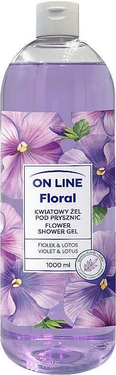Гель для душа "Фиалка и лотос" - On Line Floral Flower Shower Gel Violet & Lotus — фото N2