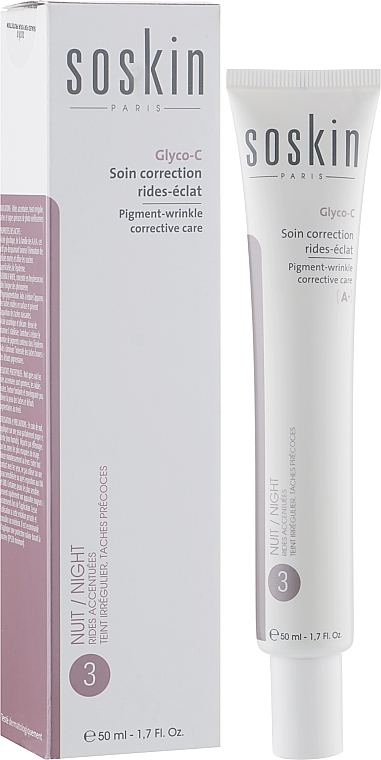 Коригувальний догляд для обличчя проти зморщок і пігментації - Soskin Pigment-Wrinkle Corrective Care Glyco-C — фото N2