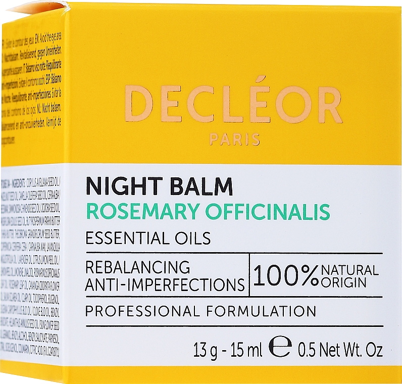 Ночной бальзам для лица - Decleor Rosemary Officinalis Night Balm (мини) — фото N2