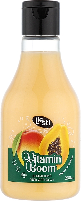 Вітамінний гель для душу "Манго та Папайя" - Liesti  Vitamin Boom Shower Gel