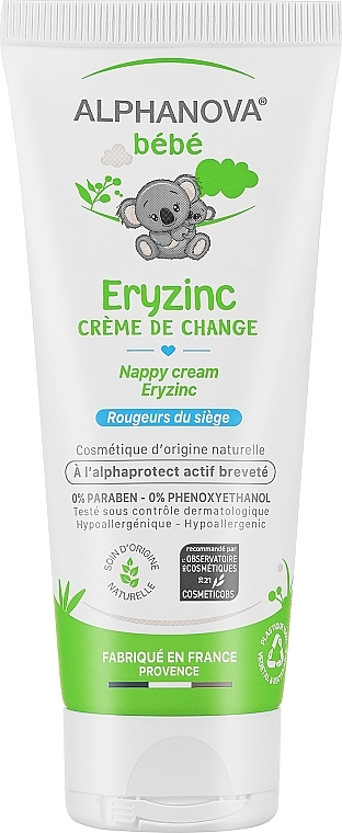 Крем под подгузник от раздражений - Alphanova Baby Natural Eryzinc Nappy Rash Cream — фото N1