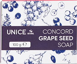 Духи, Парфюмерия, косметика Натуральное мыло с экстрактом виноградных косточек - Unice Concord Grape Seed Soap 