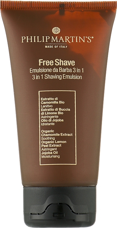 Емульсія до, для та після гоління - Philip Martins Free Shave 3 in 1 Shaving Emulsion — фото N1