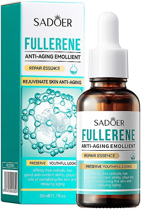 Сыворотка для лица с фуллеренами - Sadoer Fullerene Anti Aging Emollient Essence — фото N1