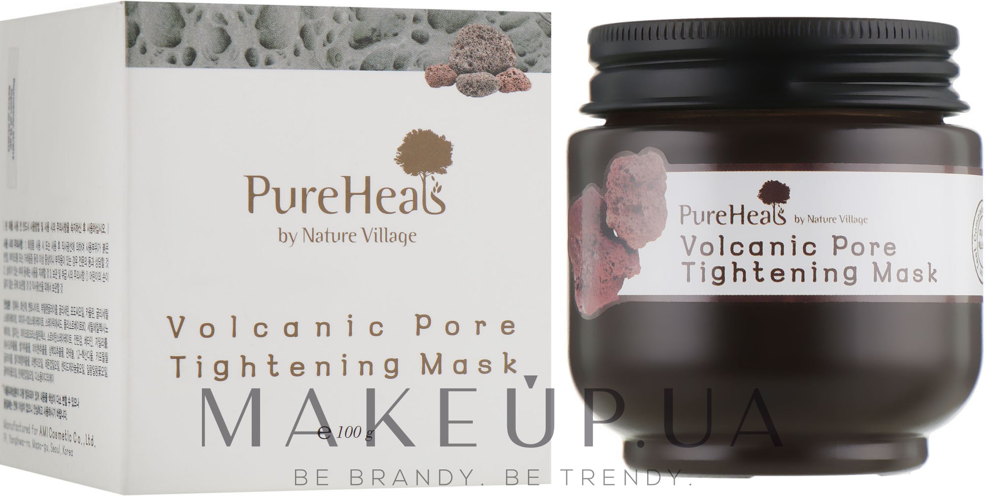 Маска з вулканічним попелом для очищення і звуження пор - PureHeal's Volcanic Pore Tightening Mask — фото 100ml
