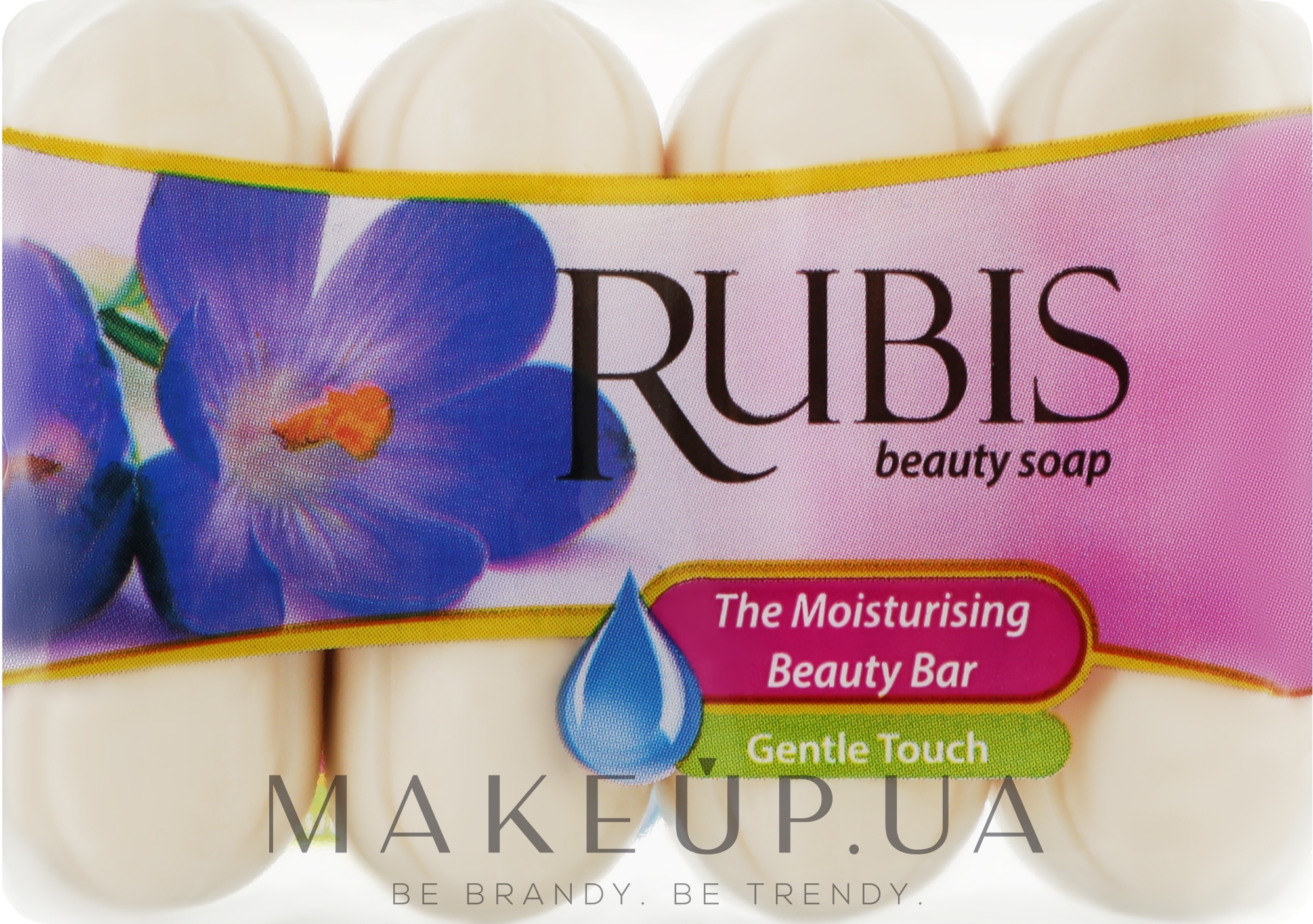 Мыло "Нежное прикосновение" в экоупаковке - Rubis Care Gentle Touch The Moisturising Beauty Bar — фото 4x50g