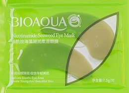 Парфумерія, косметика Зволожувальні й розгладжувальні патчі під очі з нікотинамідами й водоростями - Bioaqua Nicotinamide Seaweed Eye Mask