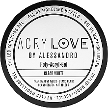 Поліакриловий гель для нігтів - Alessandro International AcryLove Poly-Acryl-Gel Clear White — фото N1