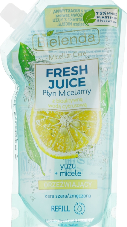 Мицеллярная жидкость «Юзу» - Bielenda Fresh Juice Detoxifying Face Micellar Water Yuzu — фото N3