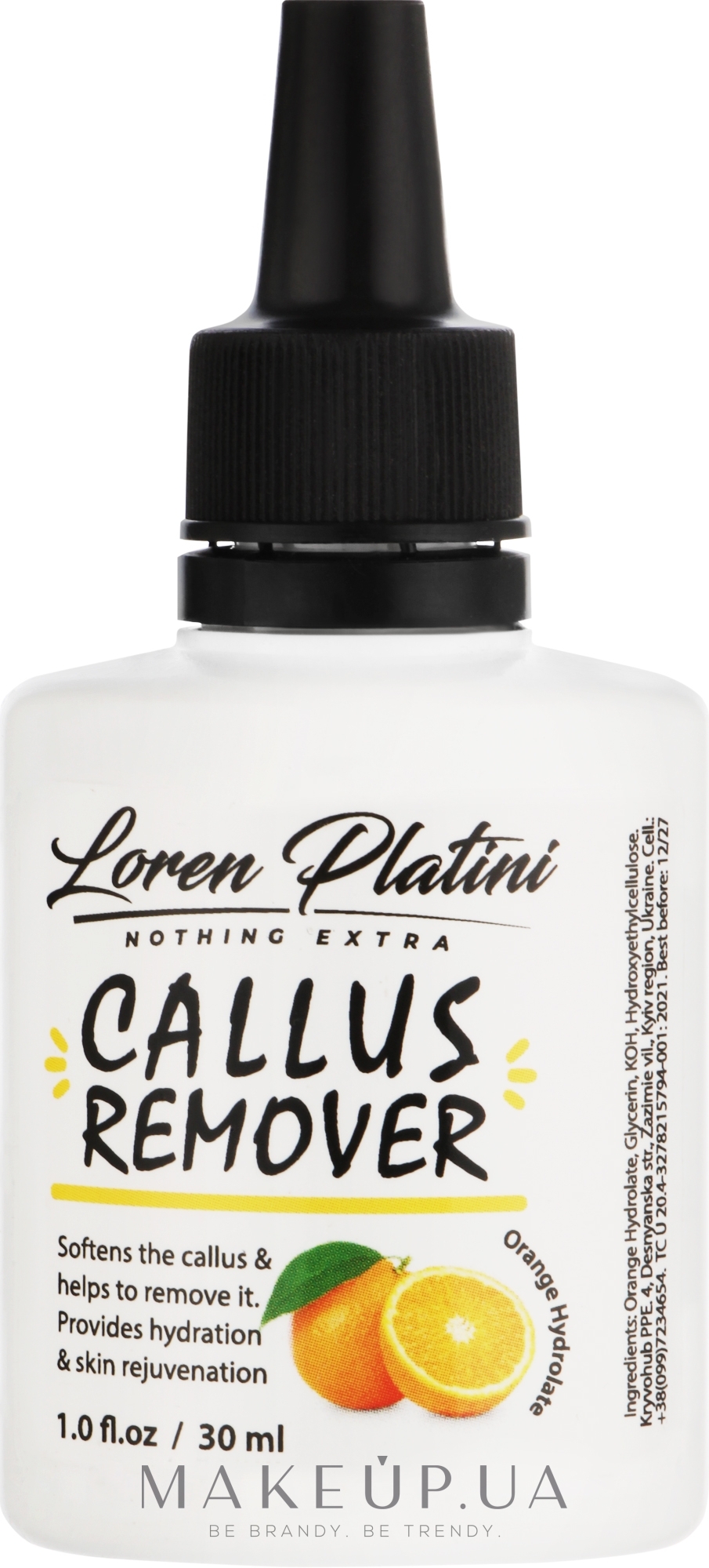 Пілінг для ніг "Гідролат апельсина" - Loren Platini Callus Remover Orange Hydrolate — фото 30ml