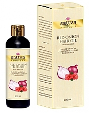 Олія для волосся з червоної цибулі та гібіскусу - Sattva Red Onion Hair Oil — фото N1