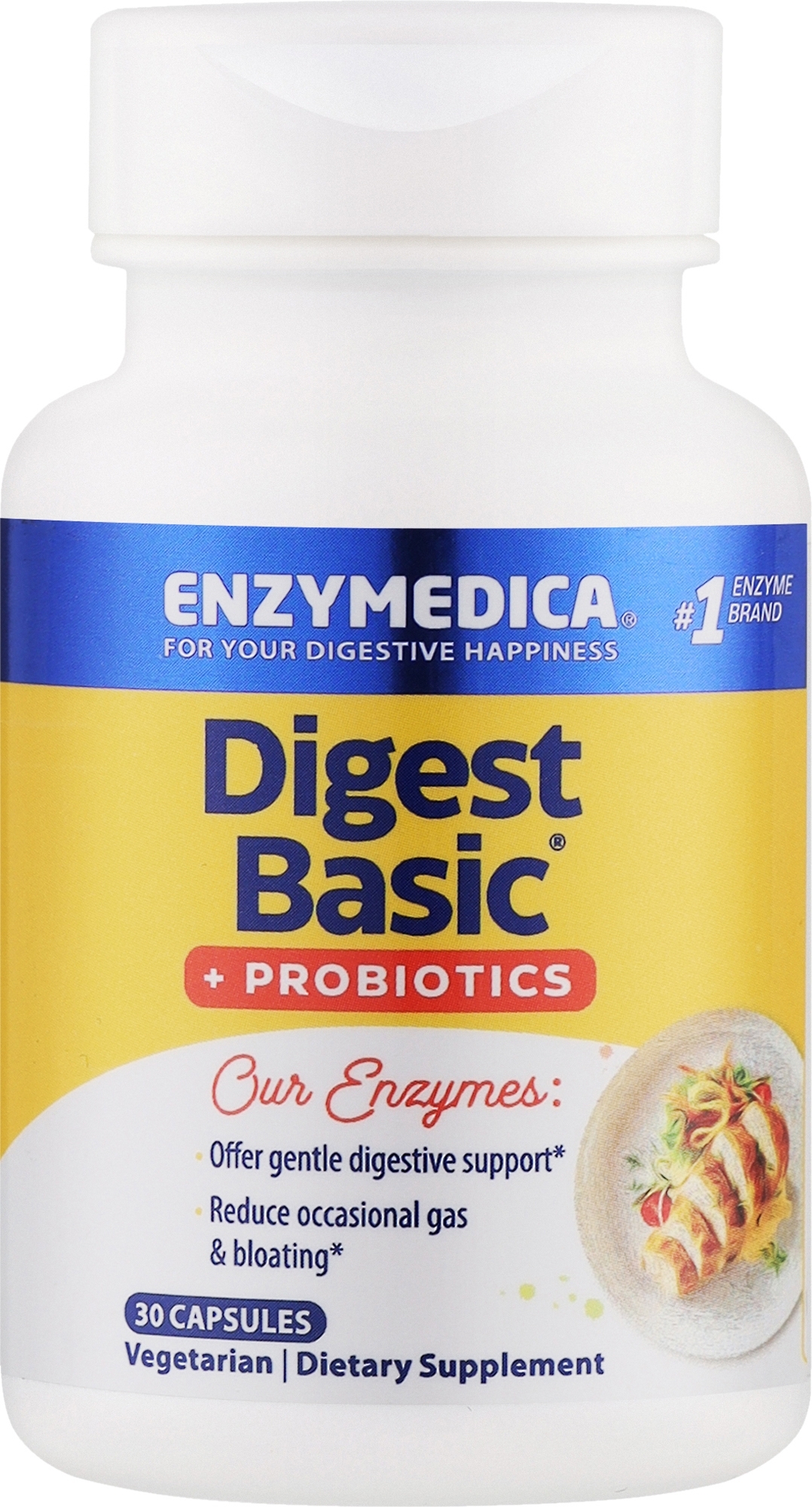 Харчова добавка "Базові ферменти для травлення" - Enzymedica Digest Basic+Probiotics — фото 30шт