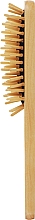 Щетка массажная деревянная 5 рядов, овальная, маленькая - Titania — фото N3