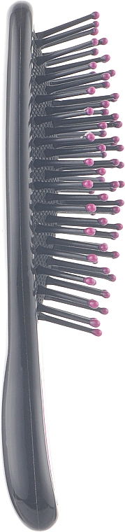 Щітка для волосся у вигляді крапельки, з пластиковими шпильками, 499726, малинова - Inter-Vion — фото N2