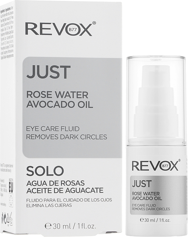 Revox B77 Just Rose Water Avocado Oil Eye Care Fluid Флюид вокруг глаз от темных кругов с