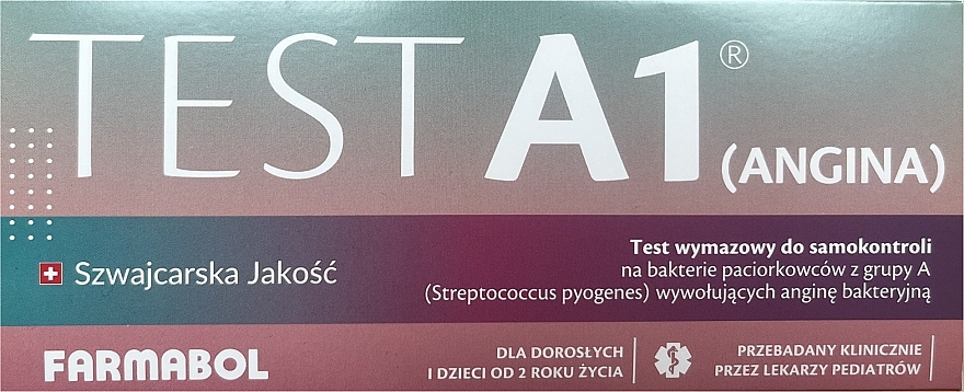 Тест на виявлення стрептококів групи А - Farmabol Test A1 — фото N1