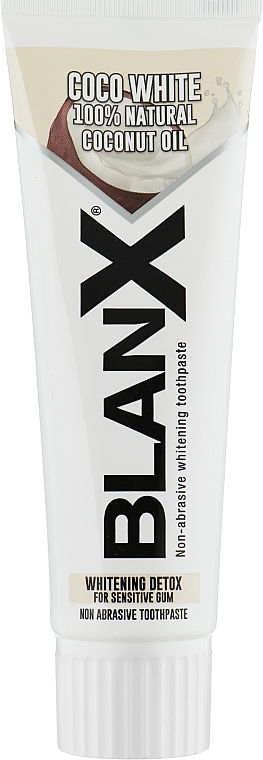 Неабразивная отбеливающая зубная паста - Blanx Coco White Toothpaste — фото N1