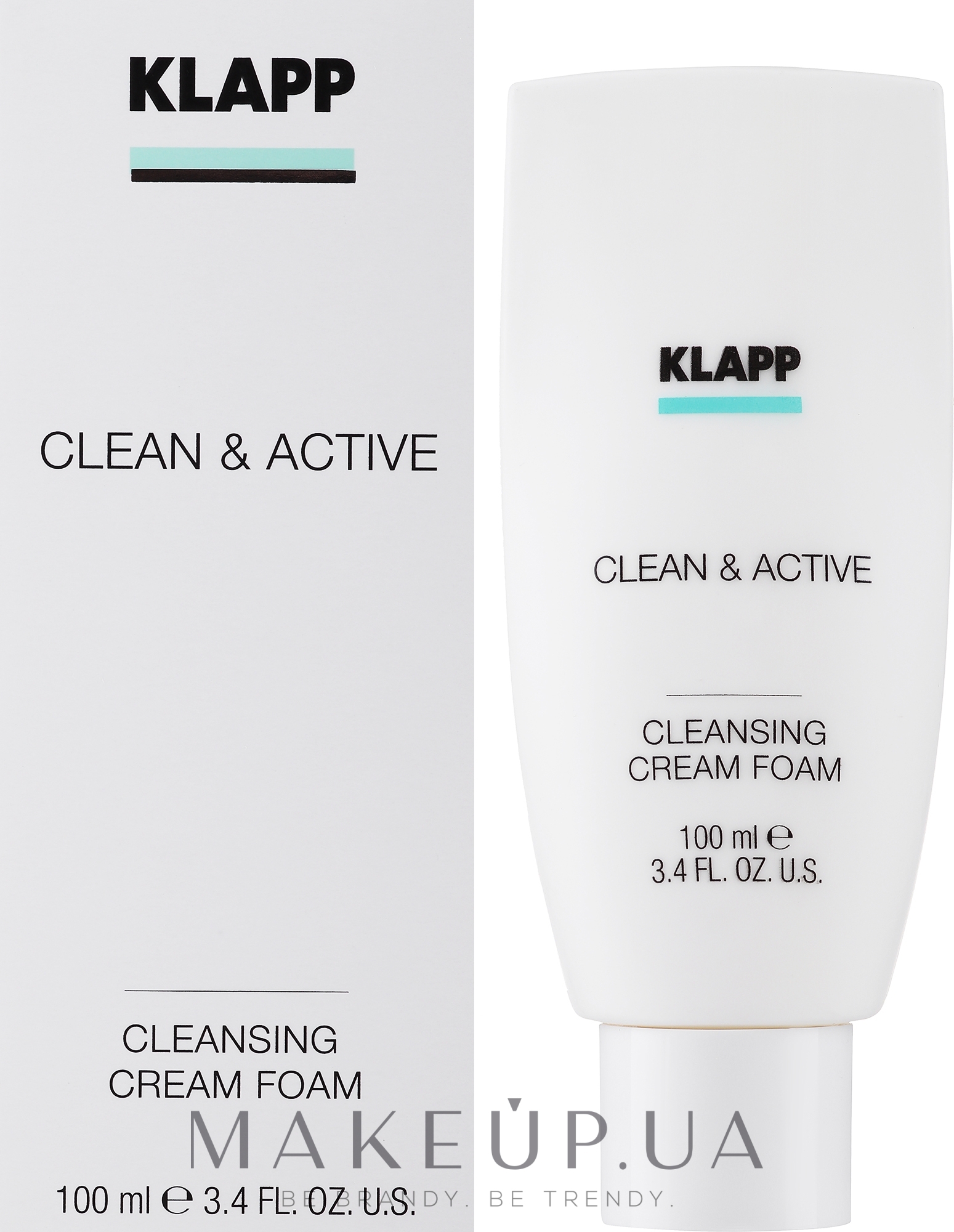 Базова очисна крем-пінка - Klapp Clean & Active Cleansing Cream Foam — фото 100ml
