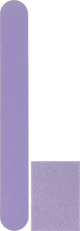 Набір одноразовий фіолетовий, пилочка 120/150 і баф 120/120 - Tufi Profi Premium — фото N1
