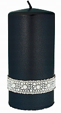 Духи, Парфюмерия, косметика Декоративная свеча 7x14 см, черная - Artman Crystal Opal Pearl