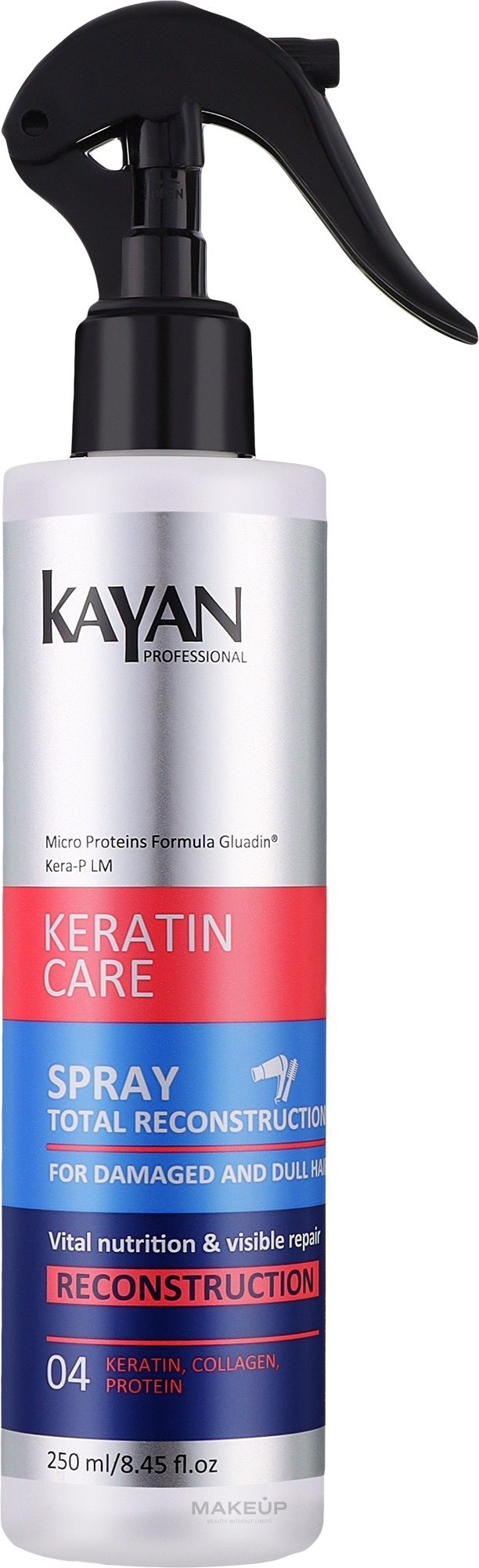 Спрей для для поврежденных и тусклых волос - Kayan Professional Keratin Care Hair Spray — фото 250ml