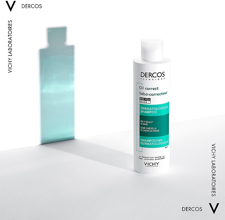 Дерматологічний себорегулювальний шампунь для жирного волосся та шкіри голови - Vichy Dercos Oil Correct Oily Scalp & Hair Shampoo — фото N6