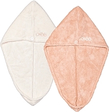 ПОДАРУНОК! Рушники для волосся, білий/рожевий - Osee Hair Towel DUO White & Pink — фото N1