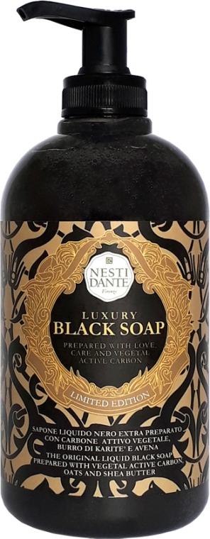 Рідке мило "Розкішне чорне" - Nesti Dante Luxury Black Soap — фото N2
