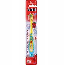 Духи, Парфюмерия, косметика Зубная щетка для детей от 1 до 6 лет, желто-голубая - Bobini
