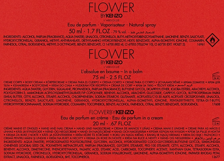 Kenzo Flower By Kenzo L'absolue - Набір (edp/50ml + b/lot/75ml + h/cr/20ml) — фото N3