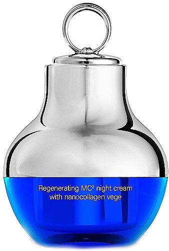 Відновлювальний нічний крем з рослинним наноколагеном + масажер зі світлодіодною підсвіткою - HiSkin SkinLed Regenerating MC2 Night Cream With Nanocollagen Vege — фото N1