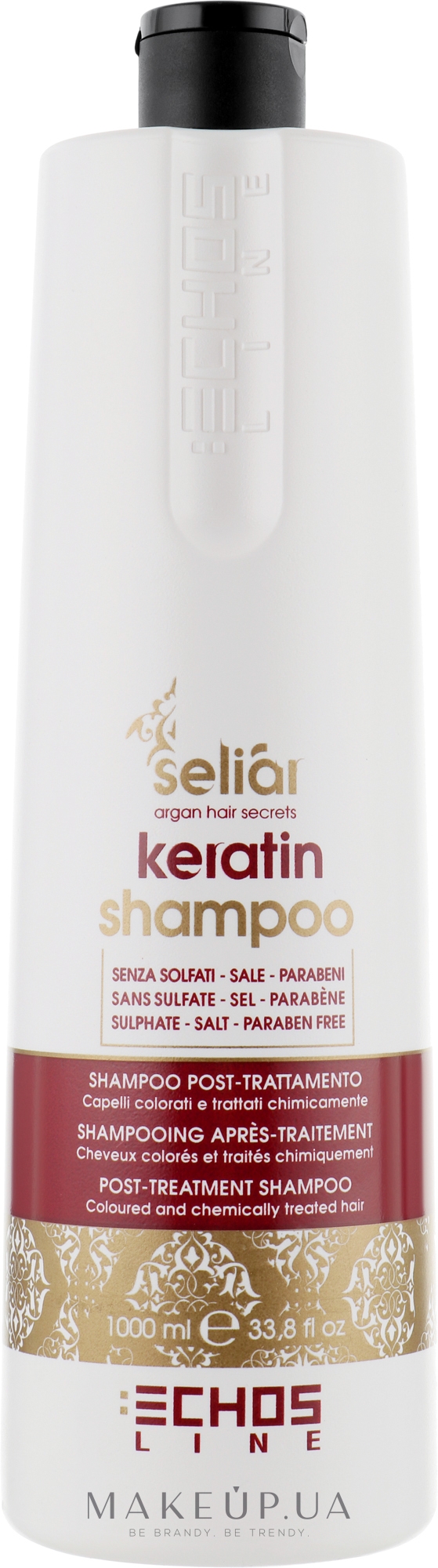 Кератиновый шампунь - Echosline Seliar Keratin Shampoo  — фото 1000ml