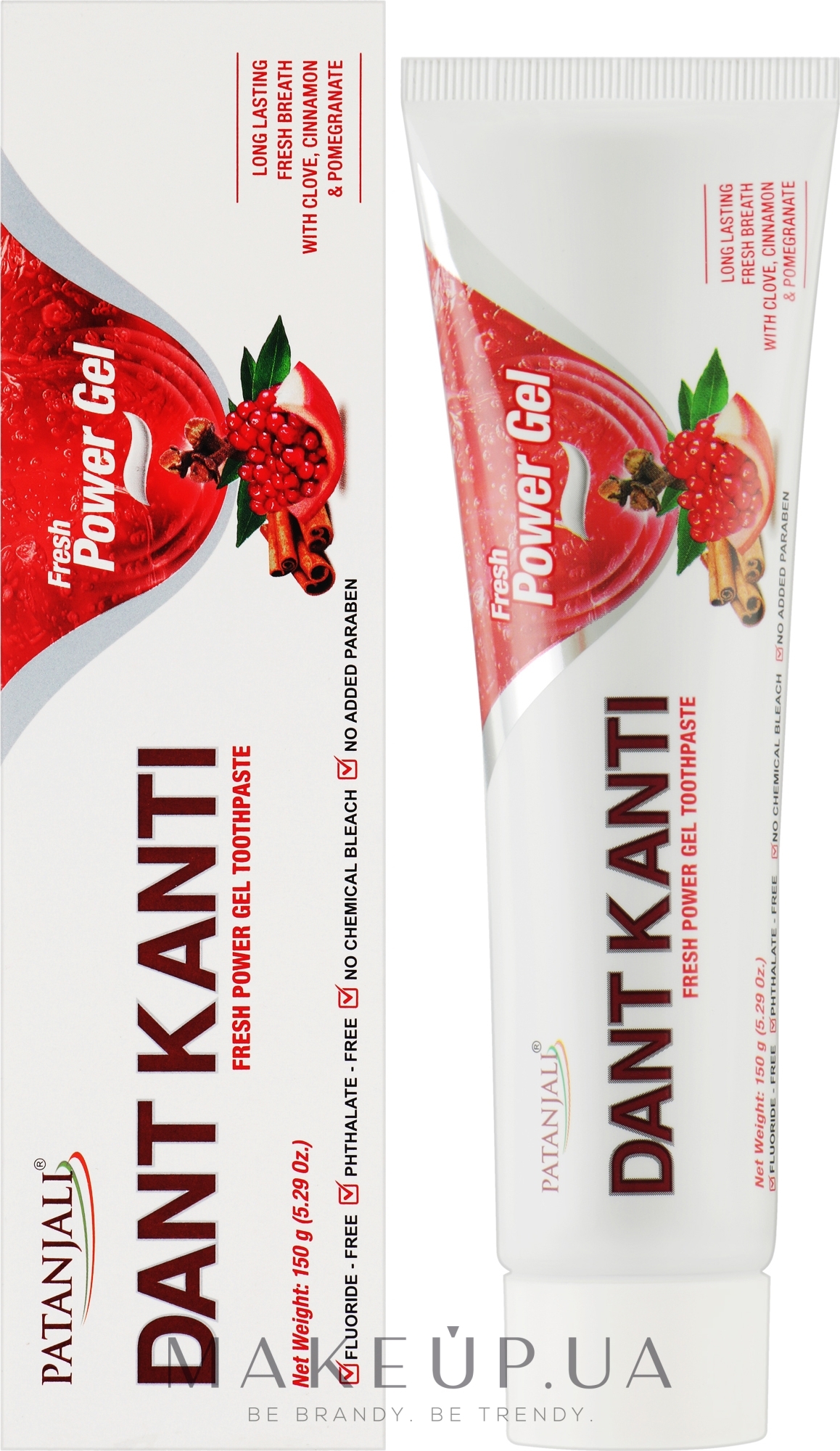 Зубна паста "Сила свіжого гелю" - Patanjali Dant Kanti Fresh Power Gel Toothpaste — фото 150g