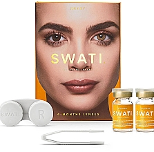 Духи, Парфюмерия, косметика Цветные контактные линзы "Honey", 6 месяцев - Swati 6-Months Hazel Coloured Lenses