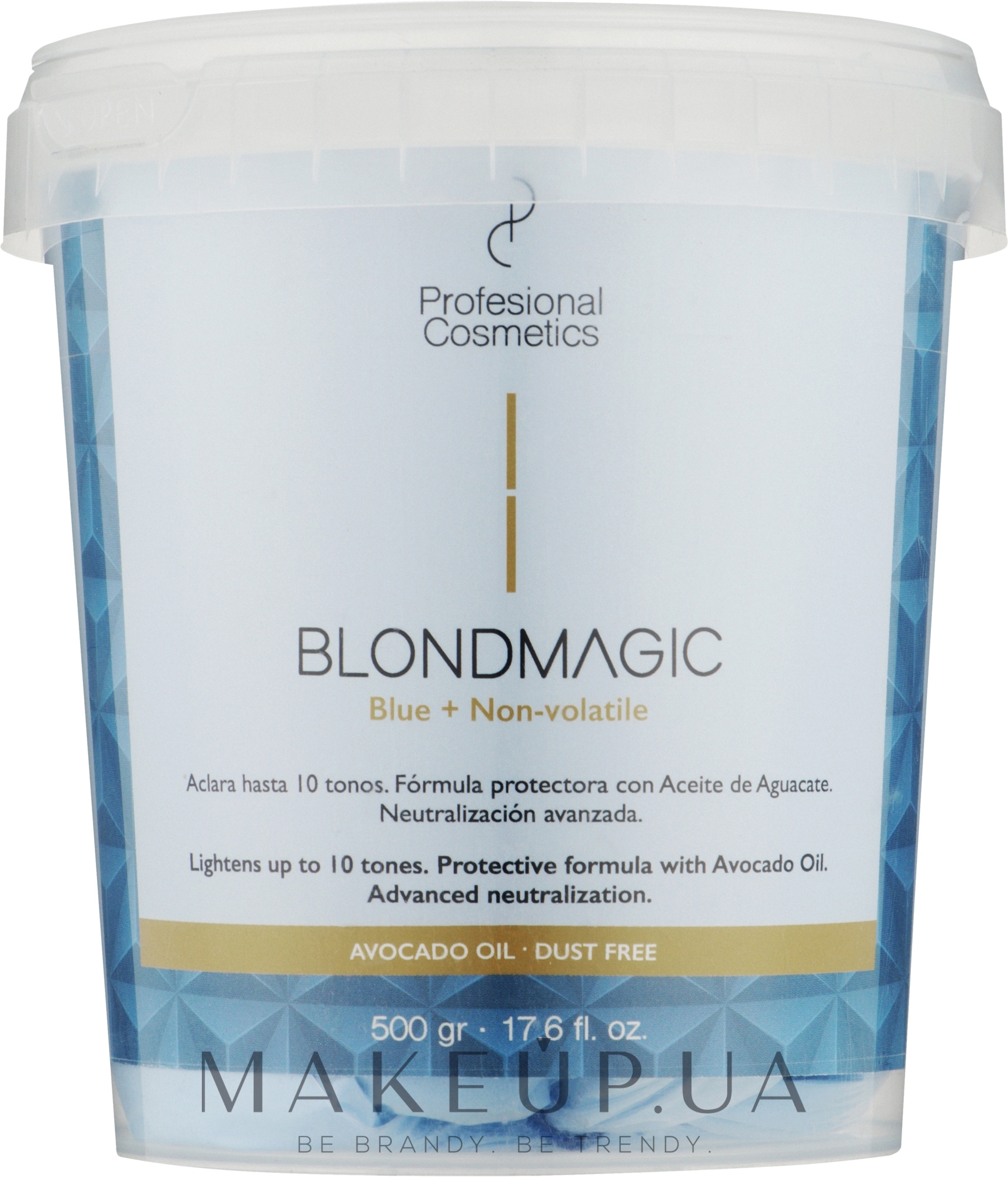 Пудра для осветления волос - Profesional Cosmetics Blondmagic Blue + No-volatile — фото 500ml