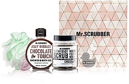 Парфумерія, косметика Набір - Mr.Scrubber "Chocolate" (body/scr/300 g + sh/gel/275 ml + sh/sponge)