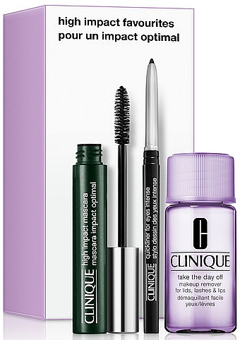 Набор - Clinique High Impact Favourites (mascara/7ml + remover/15ml + eye/pen/0.14g)