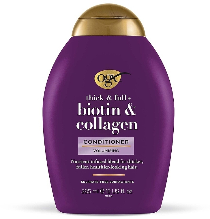 Кондиционер для лишенных объема и тонких волос с биотином и коллагеном - OGX Thick & Full Biotin & Collagen Conditioner — фото N1