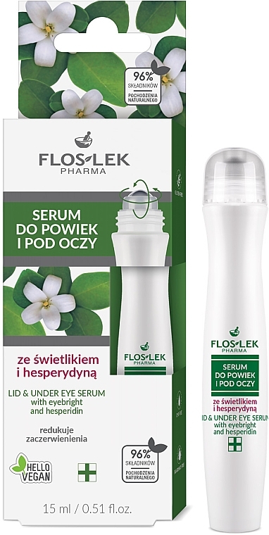 Сыворотка для кожи вокруг глаз с очанкой и гесперидином - Floslek Eye Care Serum — фото N1