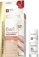 Лак-кондиционер для ногтей - Eveline Cosmetics Nail Therapy Care&Colour Nail Conditioner 6in1 — фото N1