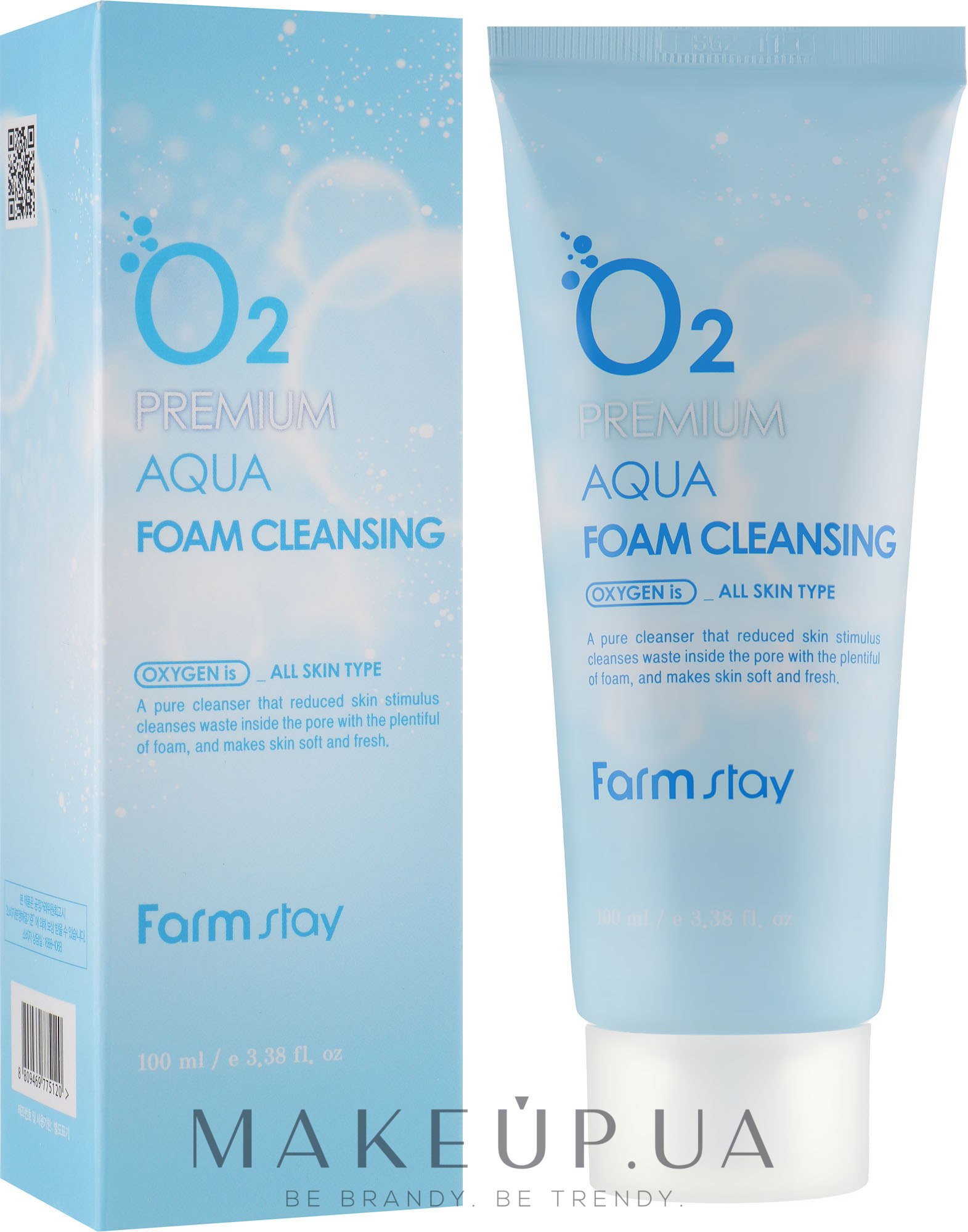 Киснева пінка для вмивання - FarmStay O2 Premium Aqua Foam Cleansing — фото 100ml