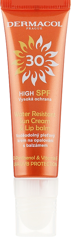 Крем для обличчя і бальзам для губ - Dermacol Sun Cream & Lip Balm SPF30 — фото N1