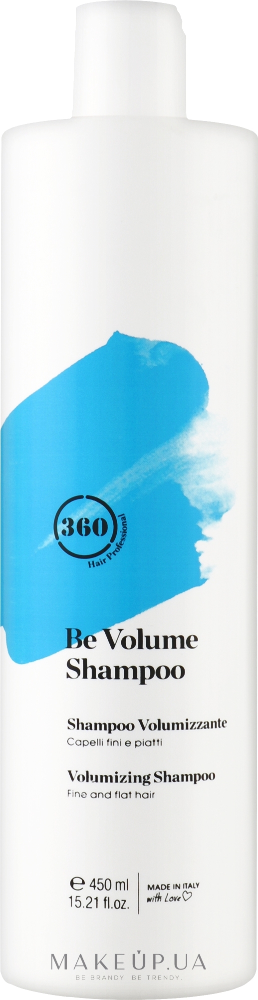 Шампунь для додання об’єму тонкому і слабкому волоссю - 360 Be Volume Shampoo — фото 450ml