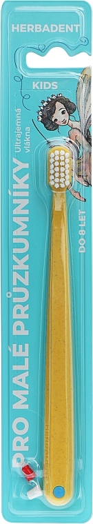 Зубна щітка дитяча, ультрам'яка, до 8 років, помаранчева - Herbadent Kids Toothbrush — фото N1