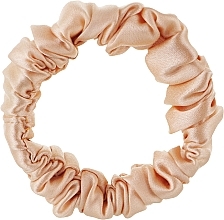 Резинка для волос из натурального шелка тонкая (узкая), золотая - ScrunchyUA — фото N1