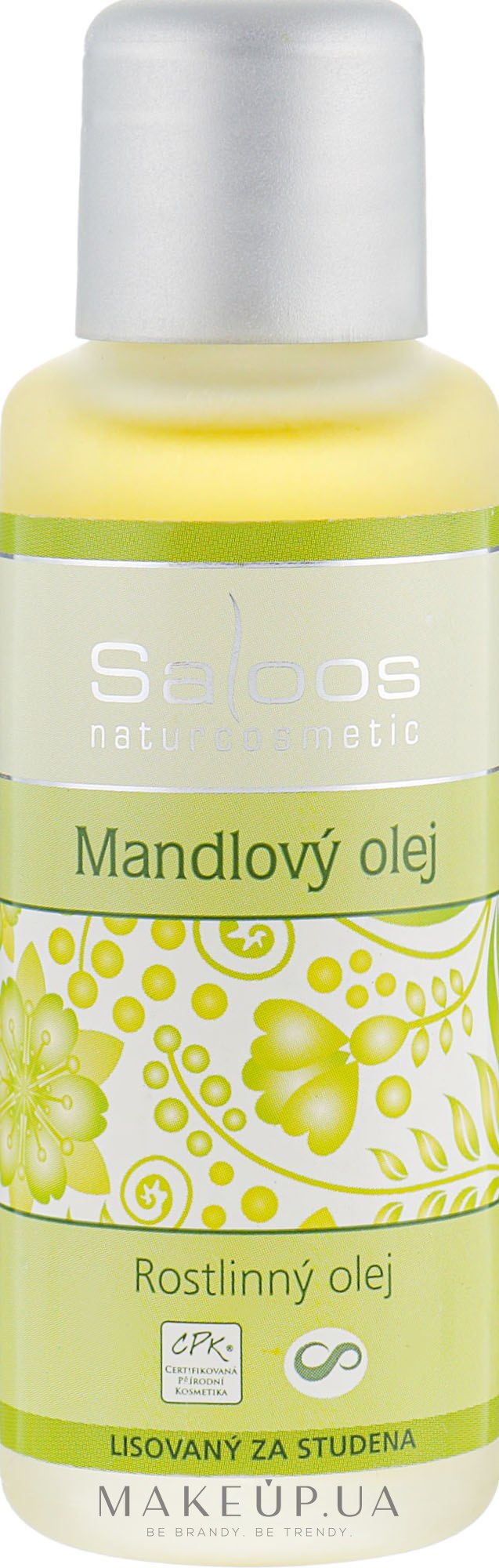 Растительное органическое миндальное масло - Saloos Vegetable Organic Oil — фото 50ml