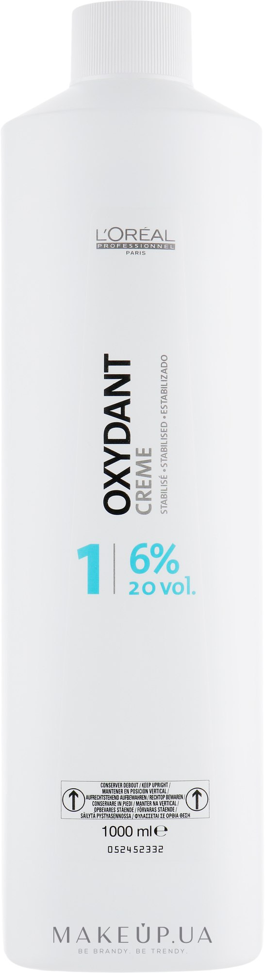 Косметический крем-пероксид - L'Oreal Professionnel Oxydant 1 (6%) — фото 1000ml